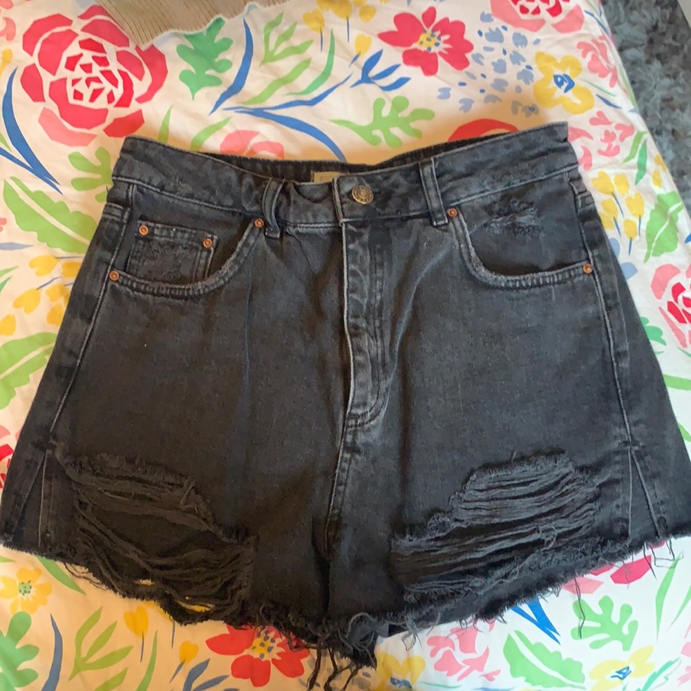 Topshop Tall black ripped jeans